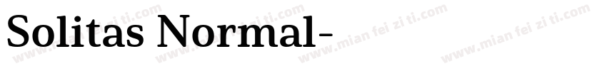 Solitas Normal字体转换